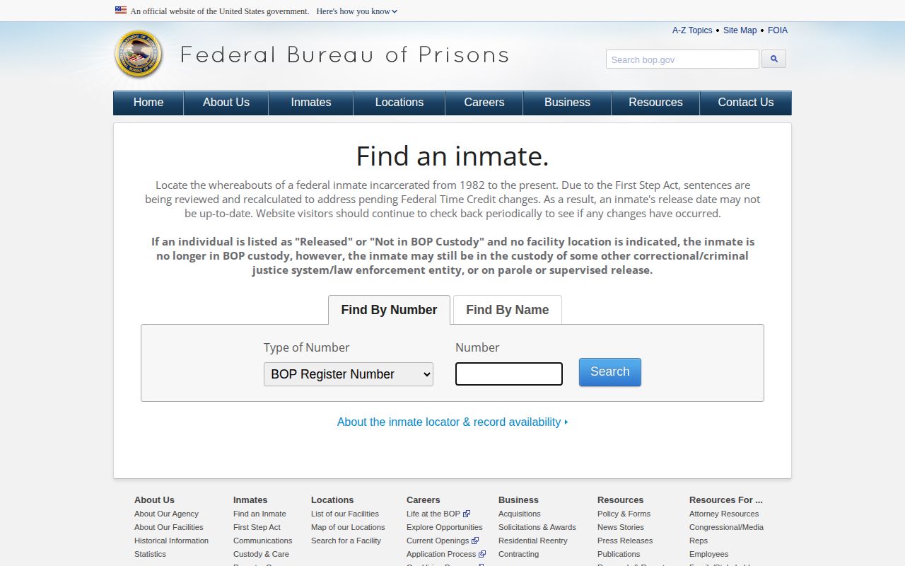 Federal inmate release search for a Northumberland County custody connection