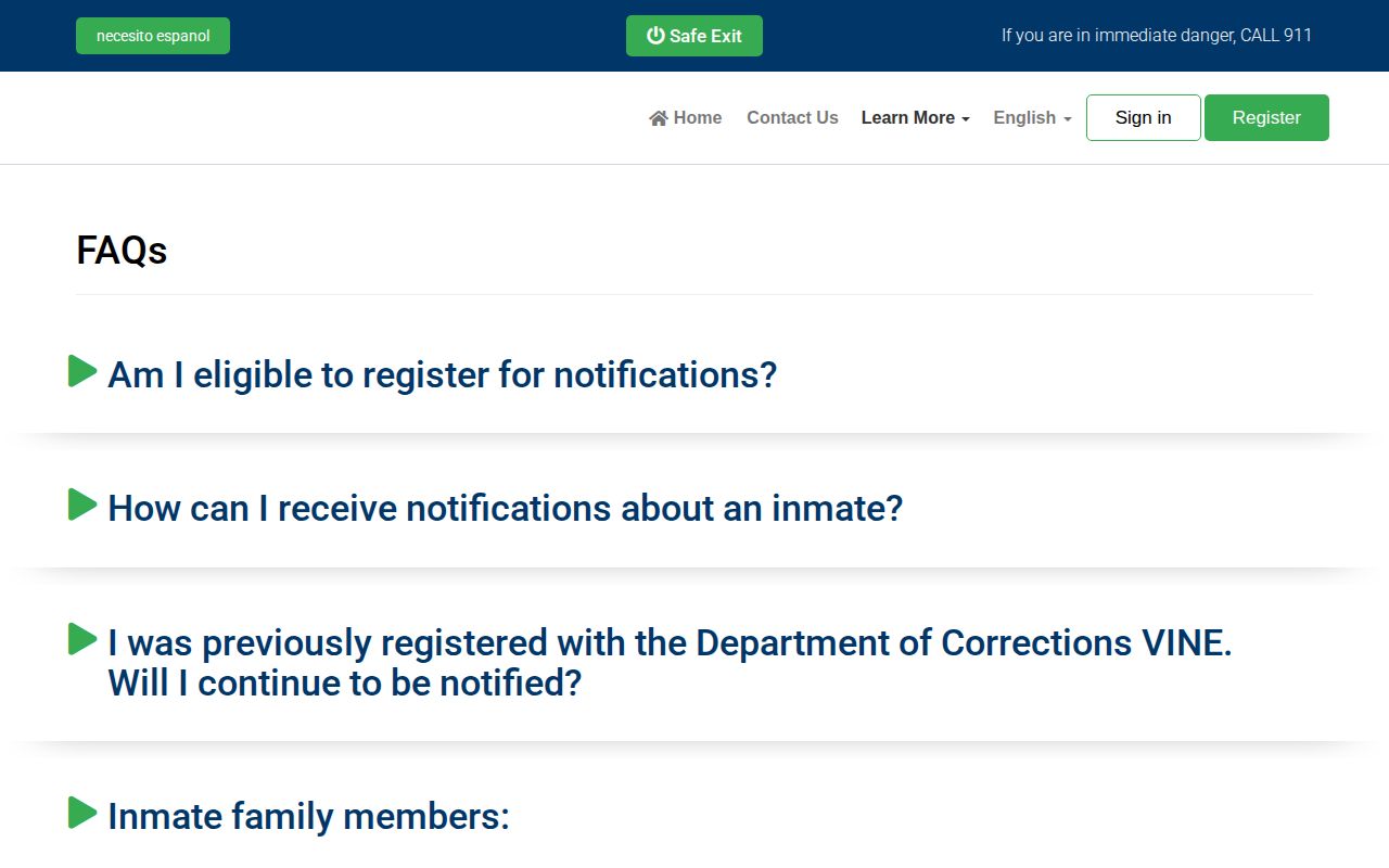 Northumberland County state release notification handoff to NAAVI